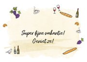 Vakantiekaart auto vier rood Parijs 3