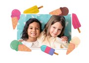 Vakantiekaart fijne vakantie ijsjes zomervakantie 2