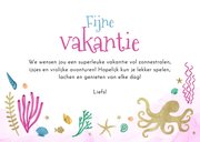 Vakantiekaart fijne vakantie zeemeermin onderwater meisje 3