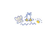 Vakantiekaart zomerse groetjes  2