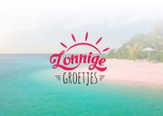 Vakantiekaart zonnige groetjes strand 3