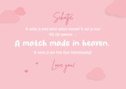 Valentijnskaart 'A match made in heaven' 3
