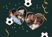 Valentijnskaart kampioen voetbal man foto schat 2