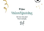 Valentijnskaart kampioen voetbal man foto schat 3