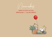 Verhuiskaart eendje met aanhangwagen 3