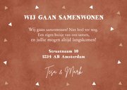 Verhuiskaart samenwonen roestbruin foto slinger 3