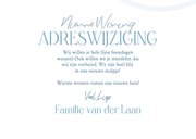 Verhuiskaartje winter met huisjes en dennenbomen 3