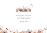 Verjaardag - herfstige bloemen jij bent jarig met naam 3