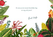 Verjaardagkaart bloemen en planten collage en happy birthday 3