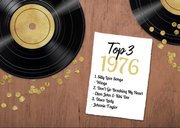Verjaardagskaart 50 jaar retro muziek vinyl LP speler  2