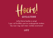 Verjaardagskaart baby meisje kind boefje 1 jaar grappig 3