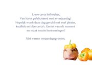 verjaardagskaart cavia met feestmuts van paprika 3