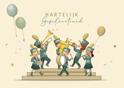 Verjaardagskaart drumband met kinderen 3