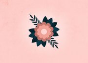 Verjaardagskaart gefeliciteerd met bloem 2