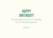 Verjaardagskaart happy birthday ballon geometrie groen 3
