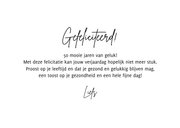 Verjaardagskaart happy birthday vrolijk typografie foto 3