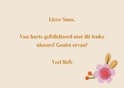 Verjaardagskaart herfstbloemen en bladeren 3
