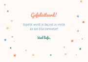 Verjaardagskaart hond met vlaggetjes 3