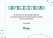 Verjaardagskaart in de stijl van een schrift met foto 3