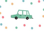 Verjaardagskaart kind auto's confetti tweeling 2