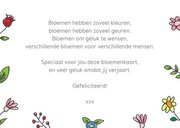 Verjaardagskaart met bloemenkraam 3