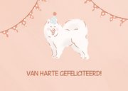Verjaardagskaart met honden waf waf hoera! 2