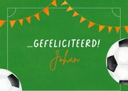 Verjaardagskaart met rode kaart en vlaggetjes 2