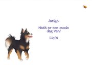 Verjaardagskaart met schattige chihuahua en vlinder 3