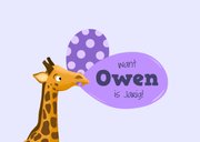 Verjaardagskaart rennende dieren 2