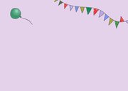 Verjaardagskaart retro scooter met vlaggetjes 2