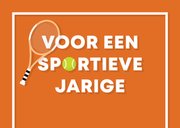 Verjaardagskaart sportieve felicitatie tennis 2