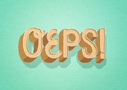 Verjaardagskaart te laat 'oeps!' typografisch 2