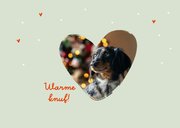 Verjaardagskaart teckel sjaal sneeuw warme verjaardag winter 2