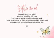 Verjaardagskaart vlinders waterverf goud hartjes 65 3