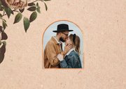 Verloofd kaart vintage met bloemen 2