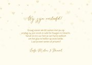 Verlovingskaart collage met van eigen foto's en goudfolie 3