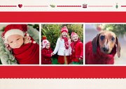 Vintage look kerstkaart met eigen foto en gekleurde letters 2