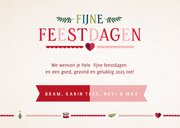 Vintage look kerstkaart met eigen foto en gekleurde letters 3