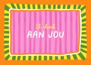 Vrolijk wenskaartje zomaar heel veel liefs kleurrijk 2