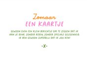 Vrolijk wenskaartje zomaar heel veel liefs kleurrijk 3