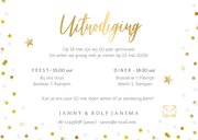 Vrolijke confetti uitnodiging huwelijksjubileum eigen foto 3