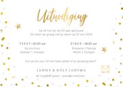 Vrolijke confetti uitnodiging huwelijksjubileum eigen foto 3