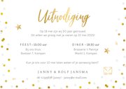 Vrolijke confetti uitnodiging huwelijksjubileum eigen foto 3