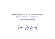 Vrolijke foto kerstkaart 2026 rood met blauw 3