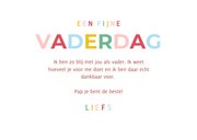 Vrolijke fotokaart met regenboog typografie  3