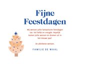 Vrolijke kerstkaart met eigen foto en modern kerstboompje 3
