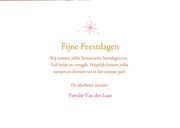 Vrolijke kerstkaart met gekleurde cijfers en sterretjes foto 3