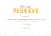 Vrolijke moederdagkaart met rode en gouden hartjes 3