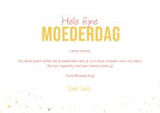 Vrolijke moederdagkaart met rode en gouden hartjes 3