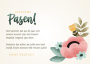 Vrolijke Paaskaart met bloemen en gezegend Pasen! 3